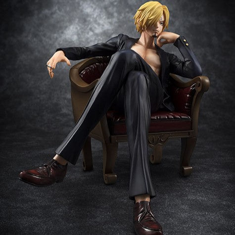 One Piece Sanji Portrait Of Pirates Limited Edition Portrait of Pirates SOC - tampilan belakang memperlihatkan jaket dan celana dengan gradasi