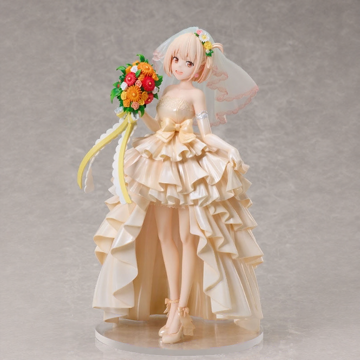 Lycoris Recoil - Nishikigi Chisato - Gaun Pengantin Ver. (Aniplex, tanah liat)