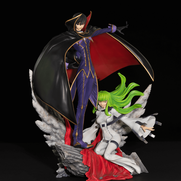 Code Geass - Hangyaku No Lelouch - C.C. - Lelouch Lamperouge (تمثال Kitsune)