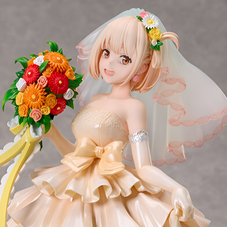 Lycoris Recoil - Nishikigi Chisato - Gaun Pengantin Ver. (Aniplex, tanah liat)