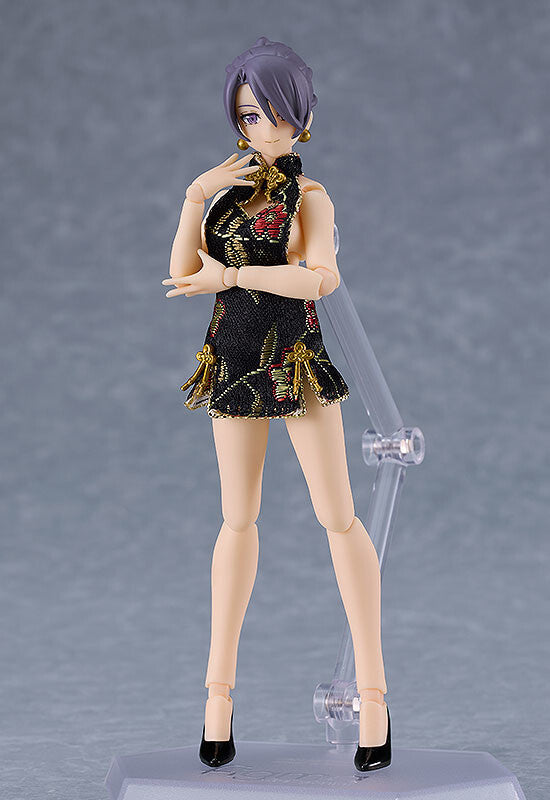 Original - Figma (#569c) - figma Styles - Mika - Mini Skirt Chinese Dress Outfit, Black (Max Factory)
