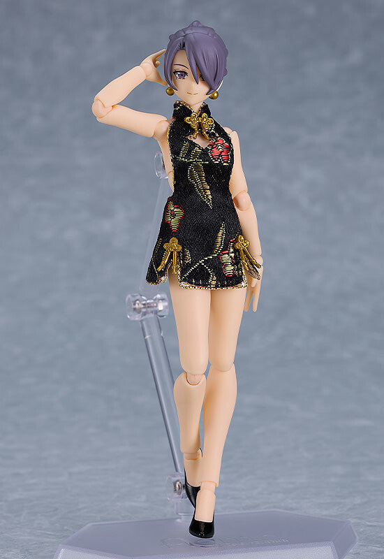 Original - Figma (#569c) - figma Styles - Mika - Mini Skirt Chinese Dress Outfit, Black (Max Factory)