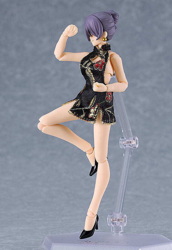 Original - Figma (#569c) - figma Styles - Mika - Mini Skirt Chinese Dress Outfit, Black (Max Factory)
