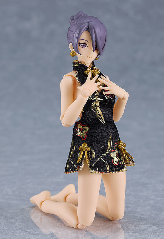 Original - Figma (#569c) - figma Styles - Mika - Mini Skirt Chinese Dress Outfit, Black (Max Factory)