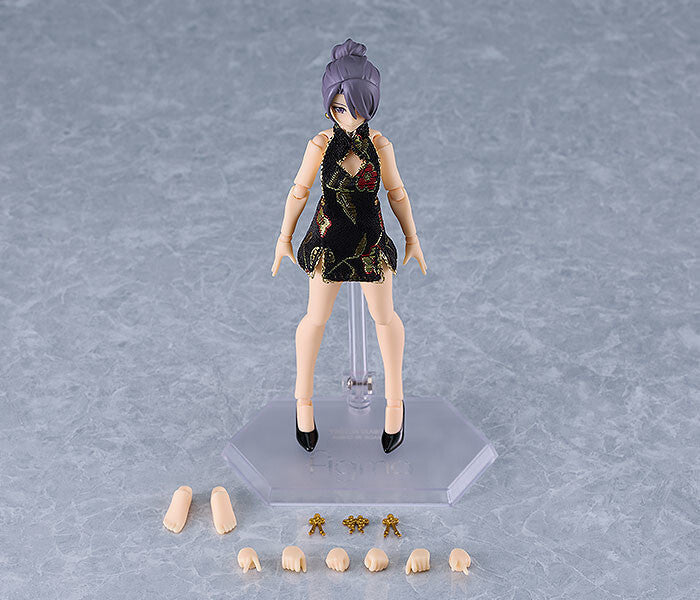 Original - Figma (#569c) - figma Styles - Mika - Mini Skirt Chinese Dress Outfit, Black (Max Factory)
