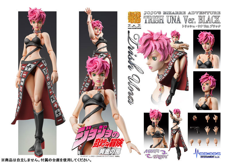 Jojo no Kimyou na Bouken - Ougon no Kaze - Trish Una - Super Action Statue - Ver. Black (Medicos Entertainment)