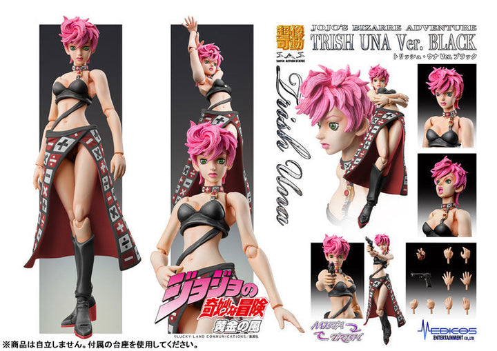 Jojo no Kimyou na Bouken - Ougon no Kaze - Trish Una - Super Action Statue - Ver. Black (Medicos Entertainment)